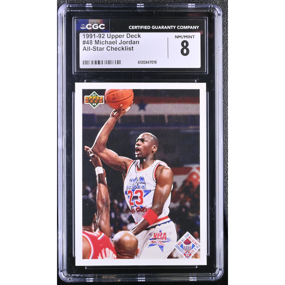 Michael Jordan 1991-92 Upper Deck All-Star Checklist #48 (CGC 8) at PristineAuction.com