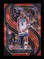 Anthony Edwards 2024-25 Select Red Cracked Ice Prizms #130 at PristineAuction.com