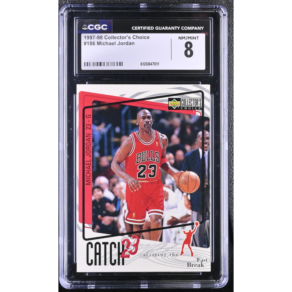 Michael Jordan 1997-98 Collector's Choice #186 (CGC 8) at PristineAuction.com