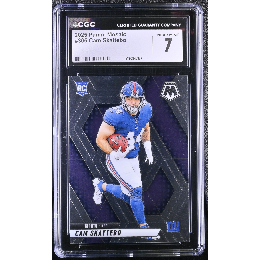 Cam Skattebo 2025 Panini Mosaic #305 (CGC 7) at PristineAuction.com