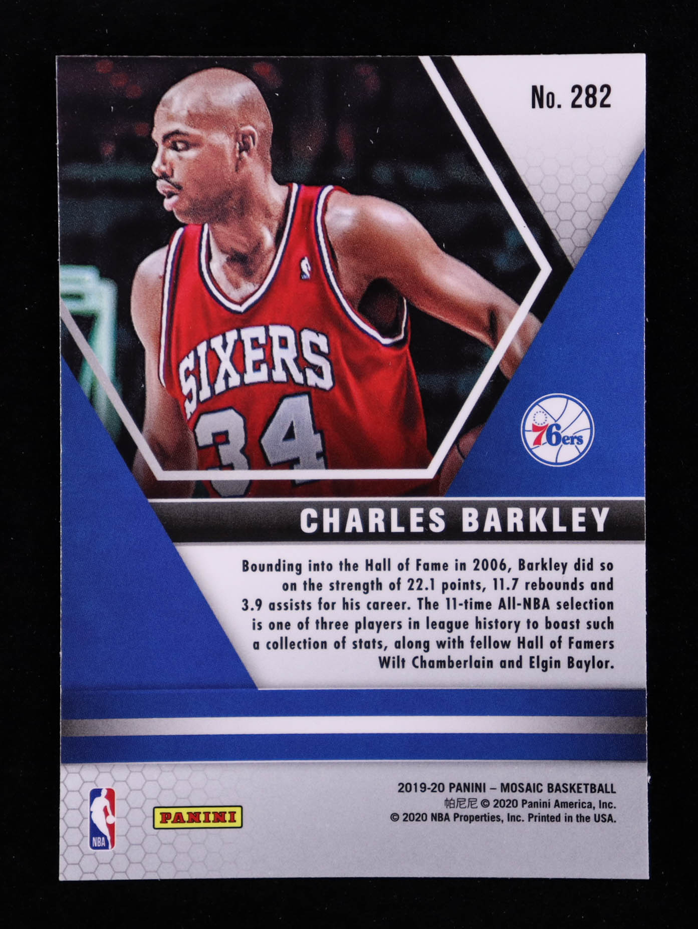 Charles Barkley 2019-20 Panini Mosaic #282 HOF at PristineAuction.com Charles Barkley 2019-20 Panini Mosaic #282 HOF at PristineAuction.com
