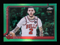 Lonzo Ball 2025-26 Topps Chrome Green Refractors #38 #73/99 RC at PristineAuction.com