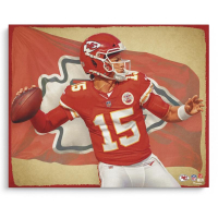 Patrick Mahomes Chiefs 16x20 Brian Konnick Print at PristineAuction.com