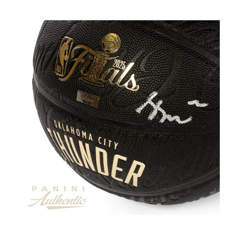 Shai Gilgeous-Alexander Signed LE Thunder Championship Logo Basketball (Panini) at PristineAuction.com Shai Gilgeous-Alexander Signed LE Thunder Championship Logo Basketball (Panini) at PristineAuction.com