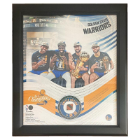 Warriors 2022 NBA Champions LE Custom Framed Display with Piece of Game-Used Basketball at PristineAuction.com