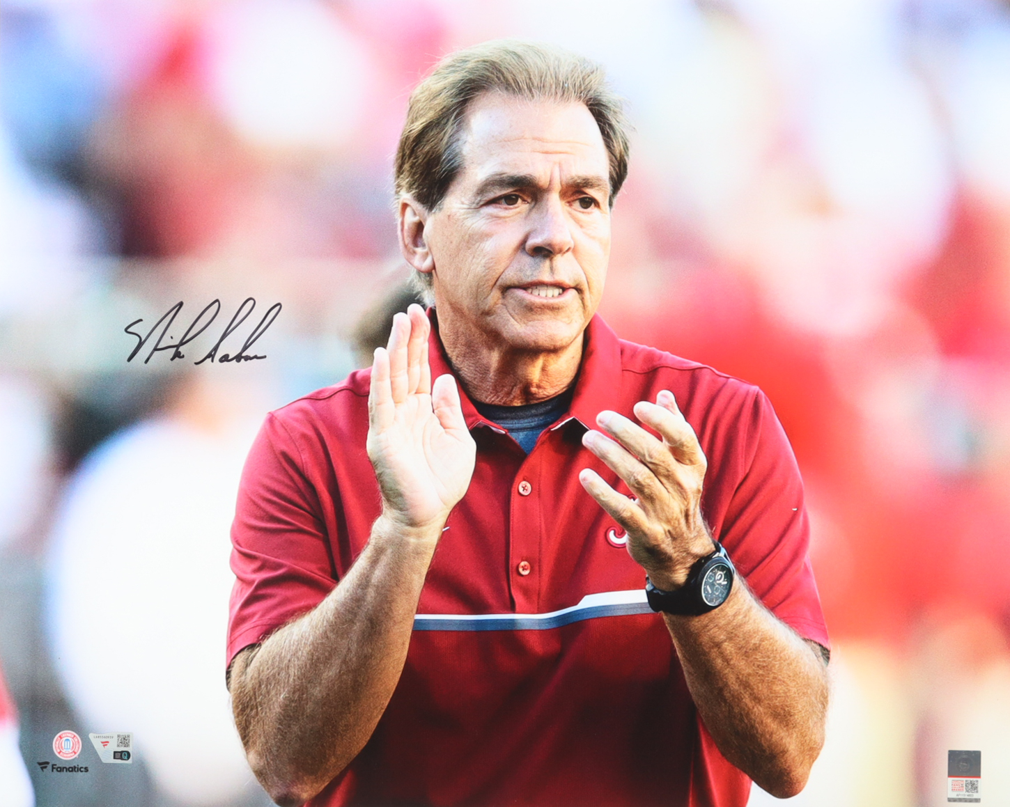Nick Saban Signed Alabama Crimson Tide 16x20 Photo (Fanatics) at PristineAuction.com Nick Saban Signed Alabama Crimson Tide 16x20 Photo (Fanatics) at PristineAuction.com