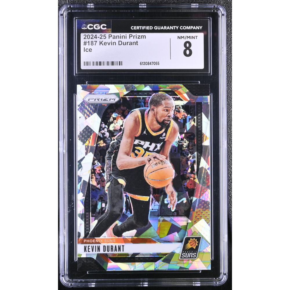Kevin Durant 2024-25 Panini Prizm Ice #187 (CGC 8) at PristineAuction.com