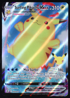 Surfing Pikachu VMAX 2021 Pokemon Sword & Shield Celebrations 25th Anniversary #009 Holo UR at PristineAuction.com
