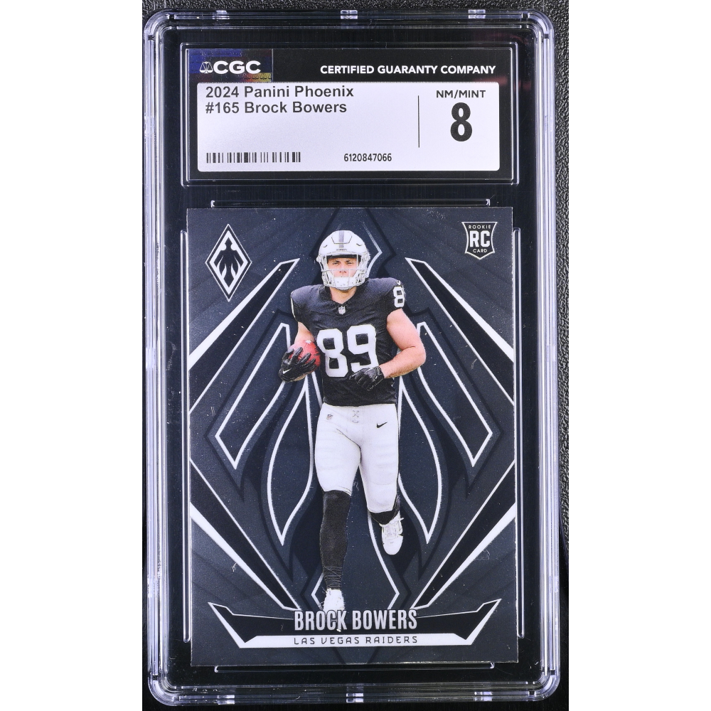Brock Bowers 2024 Panini Phoenix #165 (CGC 8) at PristineAuction.com