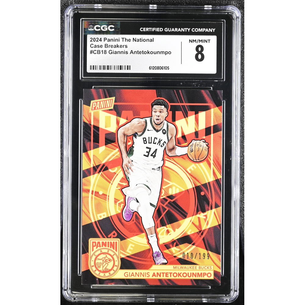 Giannis Antetokounmpo 2024 Panini The National Case Breakers #CB18 (CGC 8) at PristineAuction.com