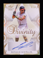 Ronald Acuna Jr. 2023 Leaf Trinity Divinity Gold #DRAJ #02/10 at PristineAuction.com