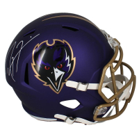 Ray Lewis Signed Ravens Full-Size Alternate Speed Helmet (Beckett) at PristineAuction.com