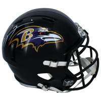 Ray Lewis Signed Ravens Full-Size Speed Helmet (Beckett) at PristineAuction.com