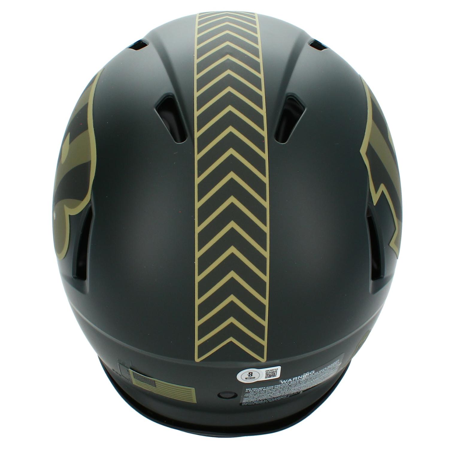 Chase Brown Signed Bengals Full-Size Authentic On-Field Salute to Service Alternate Speed Helmet (Beckett) at PristineAuction.com Chase Brown Signed Bengals Full-Size Authentic On-Field Salute to Service Alternate Speed Helmet (Beckett) at PristineAuction.com