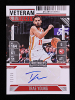 Trae Young 2024-25 Panini Silhouette Veteran Season Ticket Autographs #1 #12/25 at PristineAuction.com