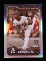Yoshinobu Yamamoto 2024 Topps Chrome Sepia Refractors #18 RC at PristineAuction.com