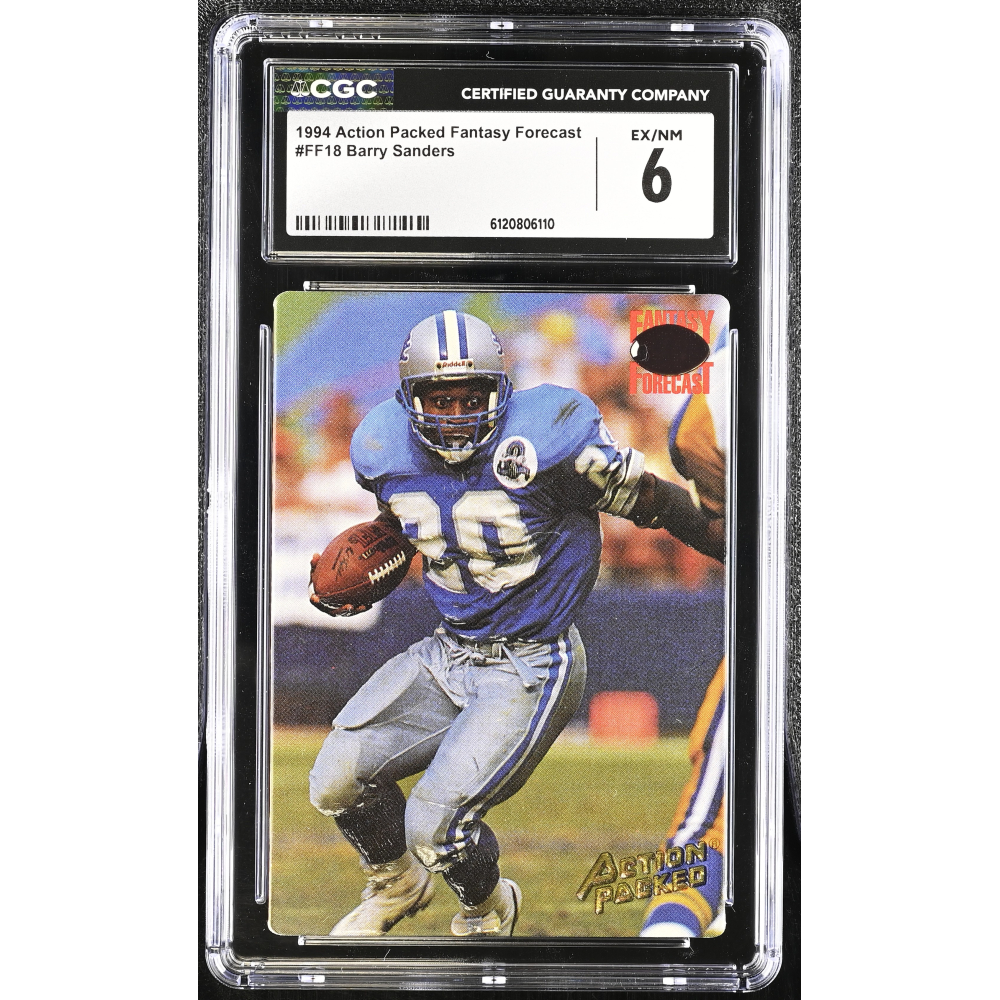 Barry Sanders 1994 Action Packed Fantasy Forecast #FF18 (CGC 6) at PristineAuction.com