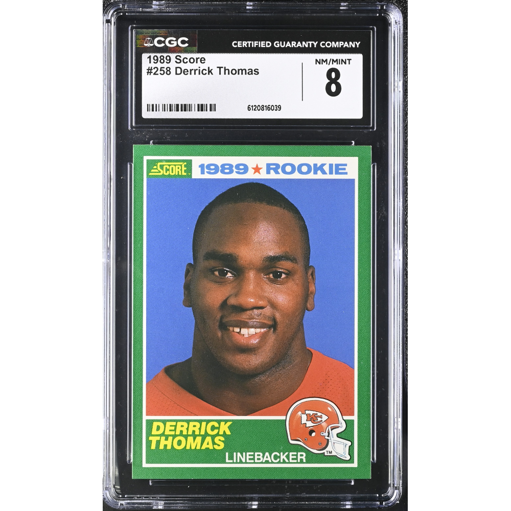 Derrick Thomas 1989 Score #258 RC (CGC 8) at PristineAuction.com