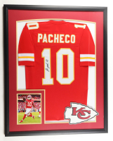 Isiah Pacheco Signed Custom Framed Jersey Display with Photo (JSA) at PristineAuction.com