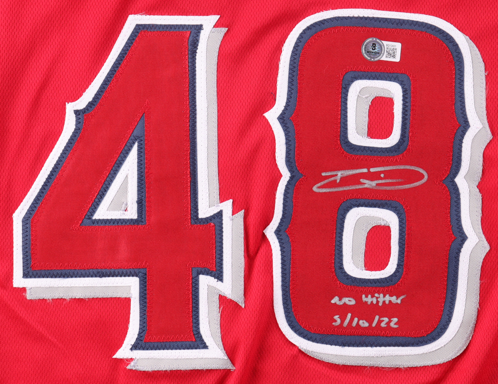 Reid Detmers Signed Jersey Inscribed "No Hitter 5/10/22" (Beckett) at PristineAuction.com Reid Detmers Signed Jersey Inscribed "No Hitter 5/10/22" (Beckett) at PristineAuction.com