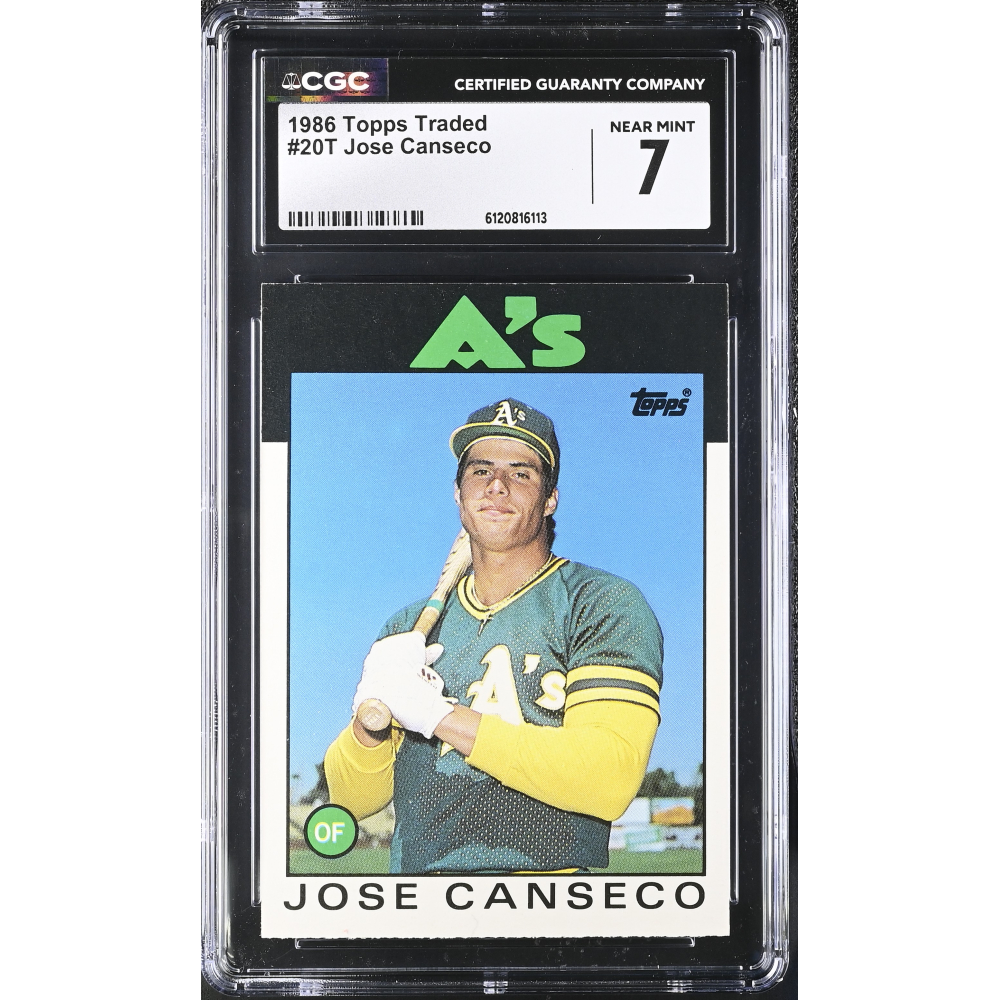 Jose Canseco 1986 Topps Traded #20T (CGC 7) at PristineAuction.com