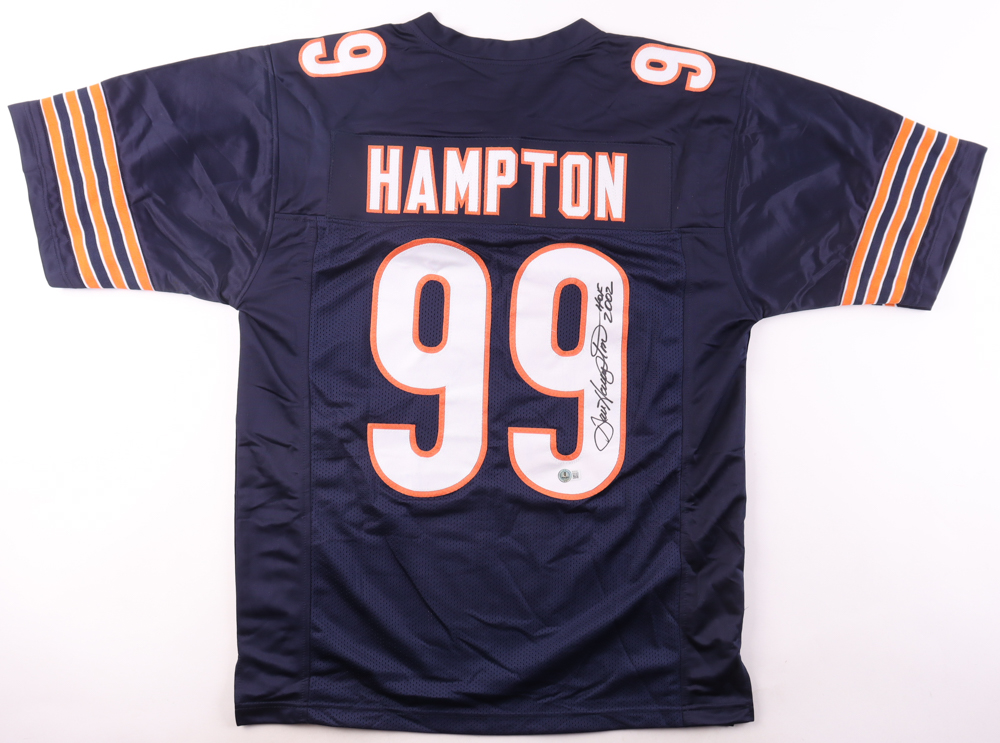 Dan Hampton Signed Jersey Inscribed "HOF 2002" (Beckett) at PristineAuction.com Dan Hampton Signed Jersey Inscribed "HOF 2002" (Beckett) at PristineAuction.com