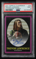 Trevor Lawrence 2021 Topps X Trevor Lawrence Autographs Purple 1955 Topps All-American Football #4A RC #01/44 (PSA 9) at PristineAuction.com