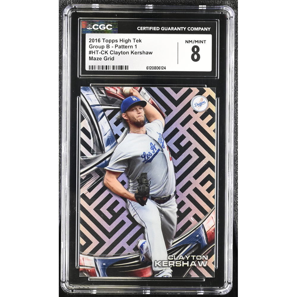 Clayton Kershaw 2016 Topps High Tek Group B Pattern 1 Maze Grid #HT-CK (CGC 8) at PristineAuction.com