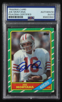 Joe Montana Signed 1986 Topps #156 (PSA) at PristineAuction.com