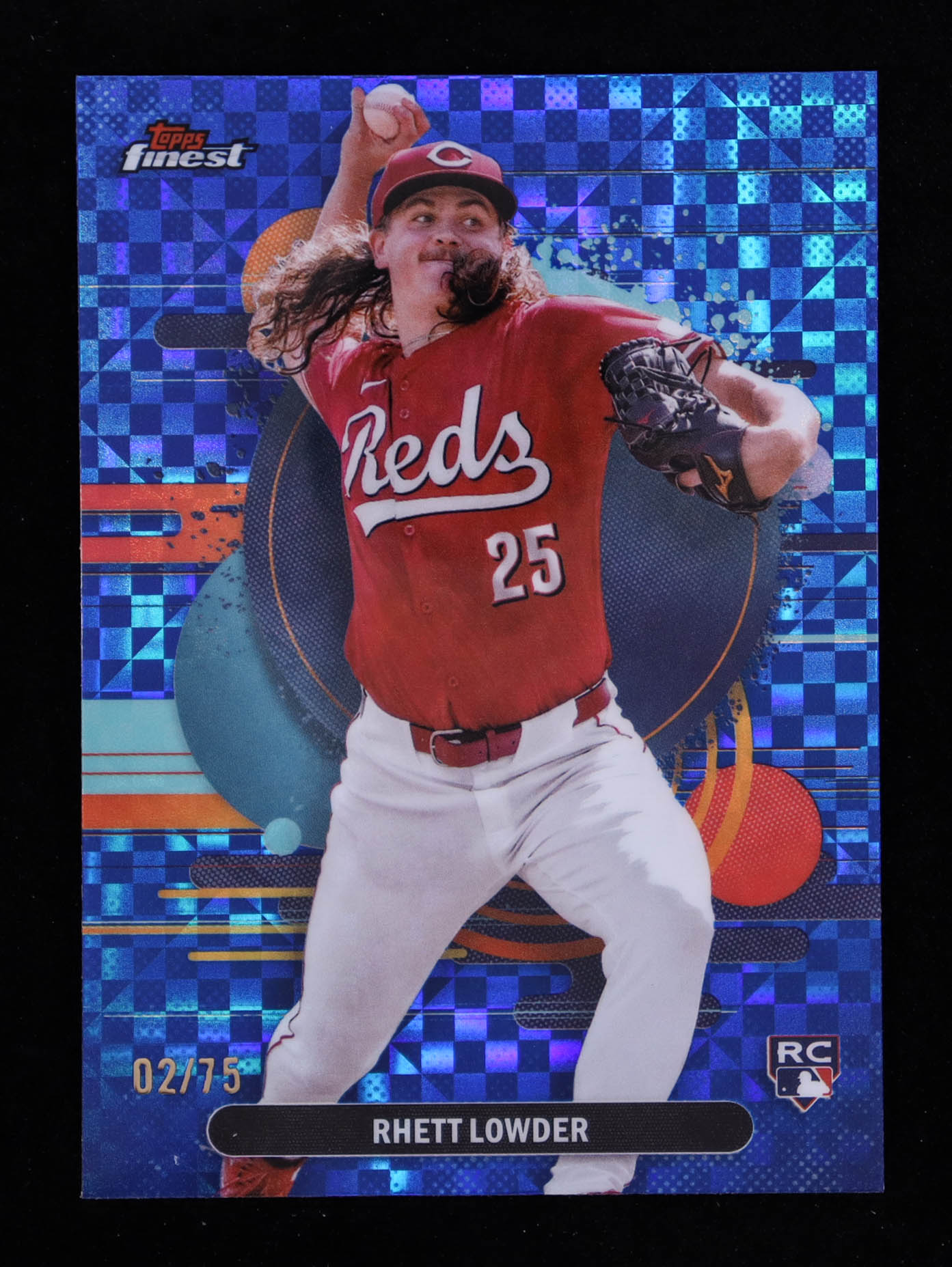 Rhett Lowder 2025 Finest Blue Checkerboard Refractors #104 RC #2/75 at PristineAuction.com Rhett Lowder 2025 Finest Blue Checkerboard Refractors #104 RC #2/75 at PristineAuction.com