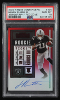 Henry Ruggs III 2020 Panini Contenders Rookie Ticket Autograph Red Zone #105 RC (PSA 10) at PristineAuction.com
