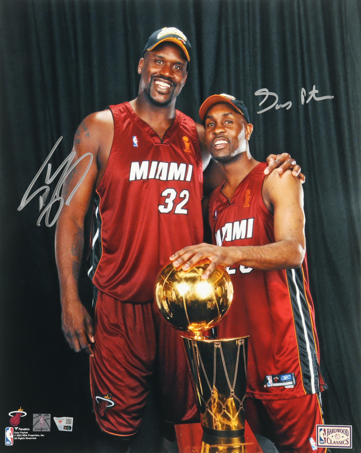 Shaquille O'Neal & Gary Payton Signed Heat 16x20 Photo (Fanatics) at PristineAuction.com Shaquille O'Neal & Gary Payton Signed Heat 16x20 Photo (Fanatics) at PristineAuction.com