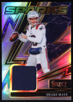 Drake Maye 2025 Select Sparks Materials Prizm #39 #063/149 at PristineAuction.com