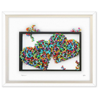 "A Sigh of Bliss" LE 20x24 Custom Framed 3D Multi-Layered Woodcut by Patricia Govezensky (Artova) at PristineAuction.com