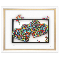 "A Sigh of Bliss" LE 20x24 Custom Framed 3D Multi-Layered Woodcut by Patricia Govezensky (Artova) at PristineAuction.com