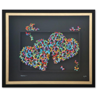 "A Sigh of Bliss" LE 20x24 Custom Framed 3D Multi-Layered Woodcut by Patricia Govezensky (Artova) at PristineAuction.com