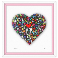 "Dancers" LE 20x20 Custom Framed 3D Multi-Layered Woodcut by Patricia Govezensky (Artova) at PristineAuction.com