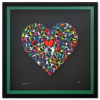 "Dancers" LE 20x20 Custom Framed 3D Multi-Layered Woodcut by Patricia Govezensky (Artova) at PristineAuction.com