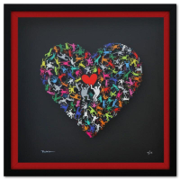 "Dancers" LE 20x20 Custom Framed 3D Multi-Layered Woodcut by Patricia Govezensky (Artova) at PristineAuction.com