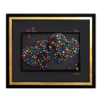 "Me & You" LE 20x24 Custom Framed 3D Multi-Layered Woodcut by Patricia Govezensky (Artova) at PristineAuction.com