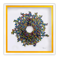 "Sunlight" LE 22x22 Custom Framed 3D Multi-Layered Woodcut by Patricia Govezensky (Artova) at PristineAuction.com