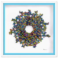 "Sunlight" LE 22x22 Custom Framed 3D Multi-Layered Woodcut by Patricia Govezensky (Artova) at PristineAuction.com