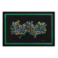 "Tide" LE 15x24 Custom Framed 3D Multi-Layered Woodcut by Patricia Govezensky (Artova) at PristineAuction.com