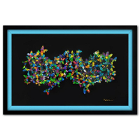 "Tide" LE 15x24 Custom Framed 3D Multi-Layered Woodcut by Patricia Govezensky (Artova) at PristineAuction.com