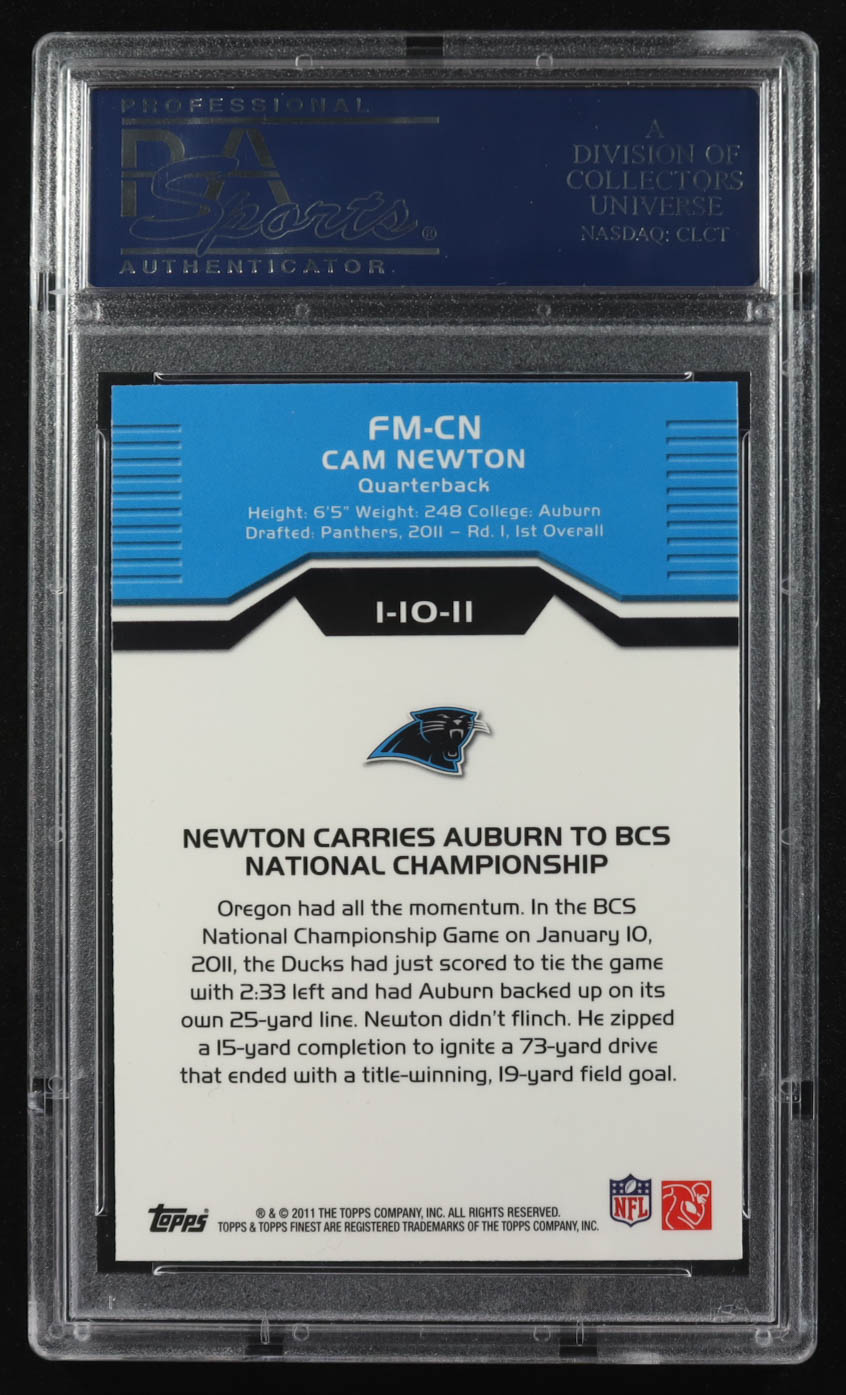 Cam Newton 2011 Topps Finest Moments #FM-CN RC (PSA 10) at PristineAuction.com Cam Newton 2011 Topps Finest Moments #FM-CN RC (PSA 10) at PristineAuction.com