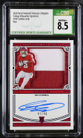 CeeDee Lamb 2020 Panini National Treasures Collegiate College Silhouettes Signatures Blue #105 RC #43/49 (CSG 8.5 | Autograph Graded CSG 9) at PristineAuction.com