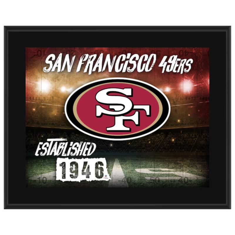 49ers Team Logo Framed Plaque at PristineAuction.com 49ers Team Logo Framed Plaque at PristineAuction.com