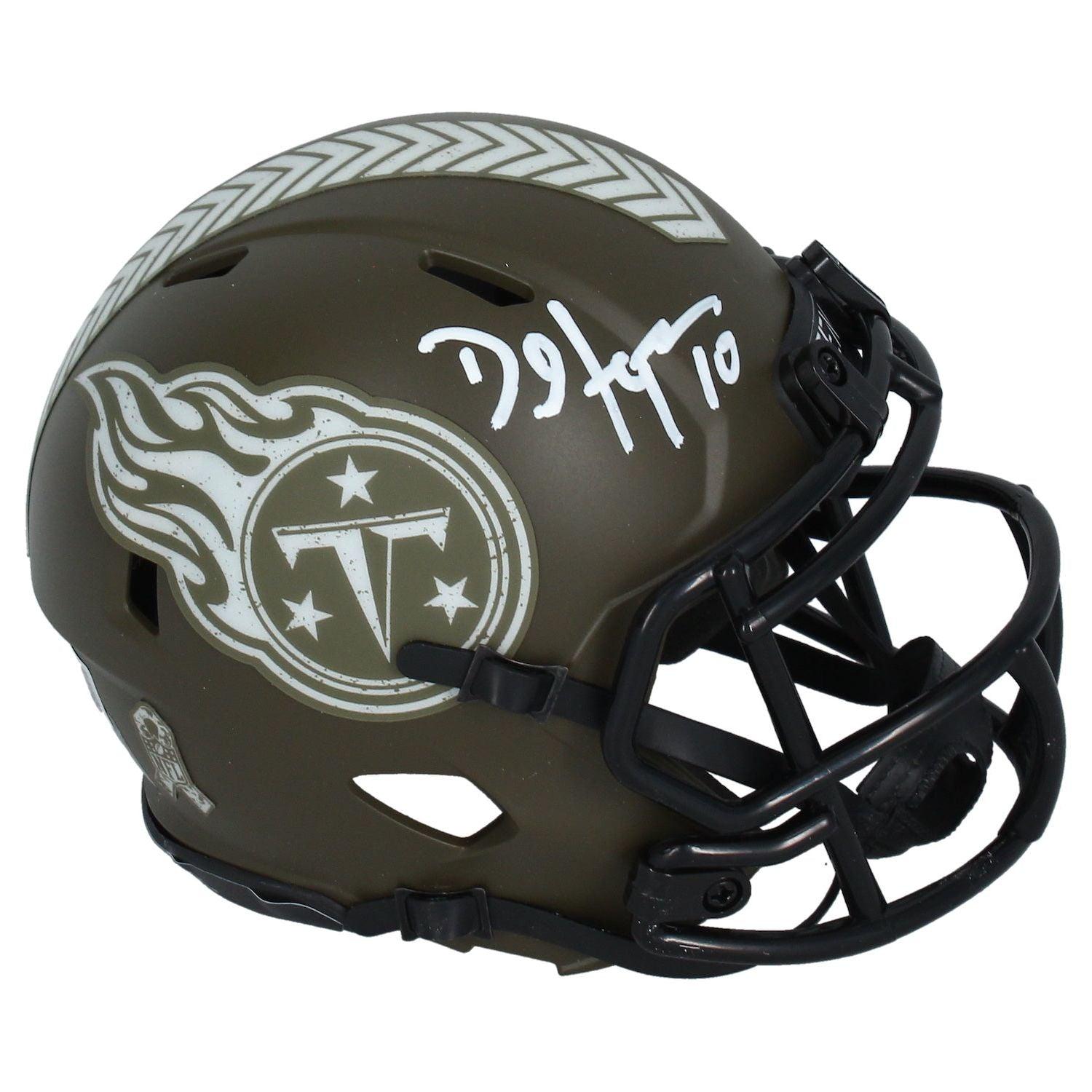 DeAndre Hopkins Signed Titans Salute to Service Alternate Speed Mini Helmet (Beckett) at PristineAuction.com DeAndre Hopkins Signed Titans Salute to Service Alternate Speed Mini Helmet (Beckett) at PristineAuction.com