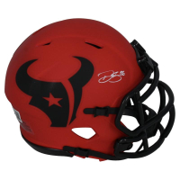 Dalton Schultz Signed Texans Rave Alternate Speed Mini Helmet (Beckett) at PristineAuction.com