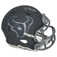 Dalton Schultz Signed Texans Slate Alternate Speed Mini Helmet (Beckett) at PristineAuction.com